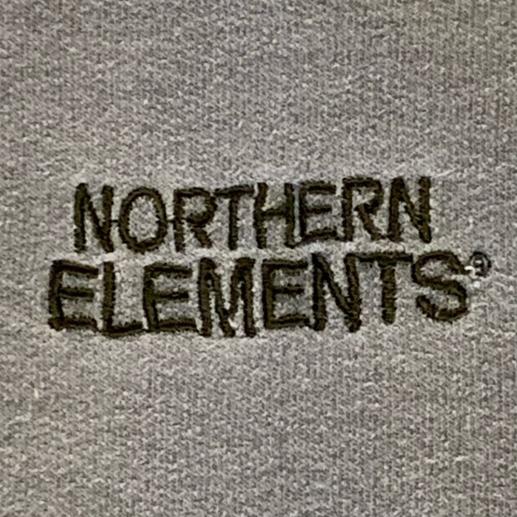 VINTAGE NORTHERN ELEMENTS LIGHT GREY LONG SLEEVE PULLOVER CREWNECK SIZE LARGE - Picture 2 of 9